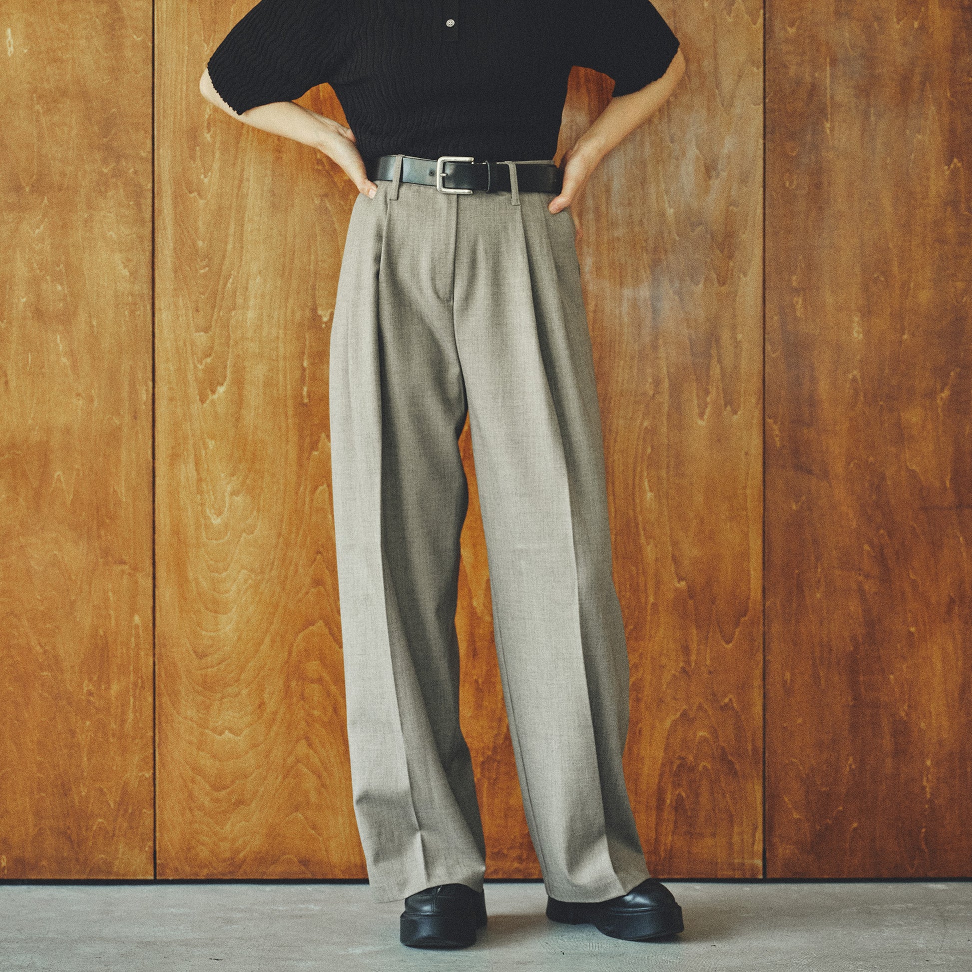Double-Tuck Wool Trousers/タブルタック ウール トラウザー