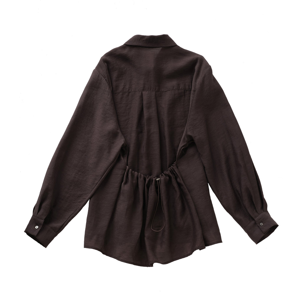 Draped Back Tie Shirt/ドレープ バック シャツ