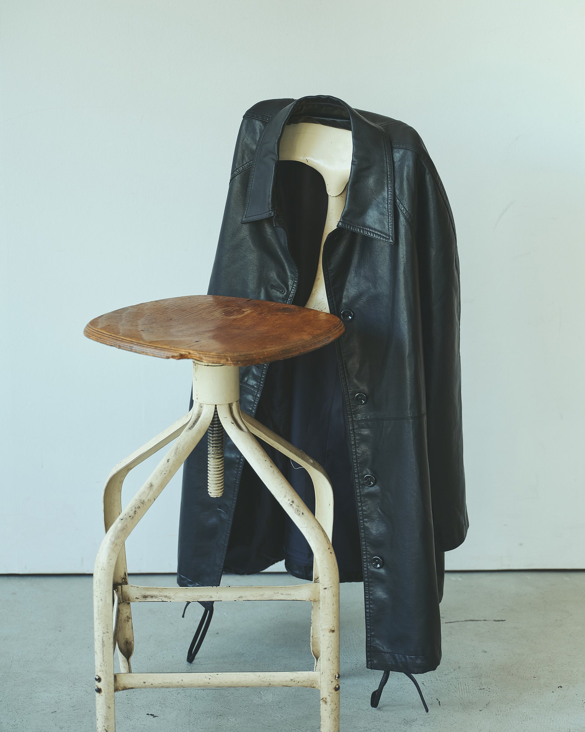 Eco Leather Half Coat Jacket/エコレザーハーフコートジャケット