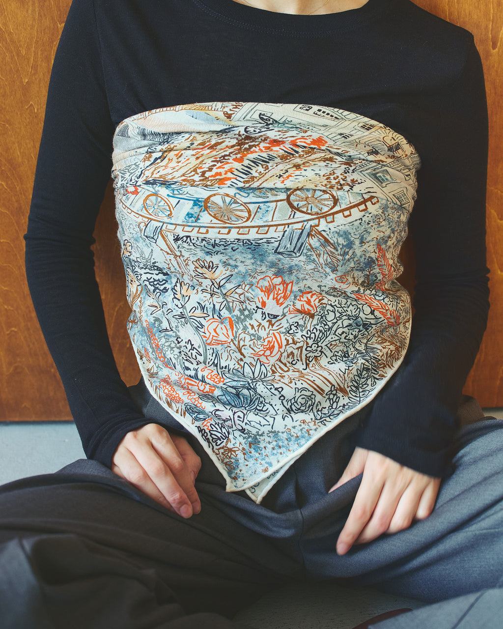 Wool-Tencel Back-Slit Top/ウール テンセル バックスリット トップ