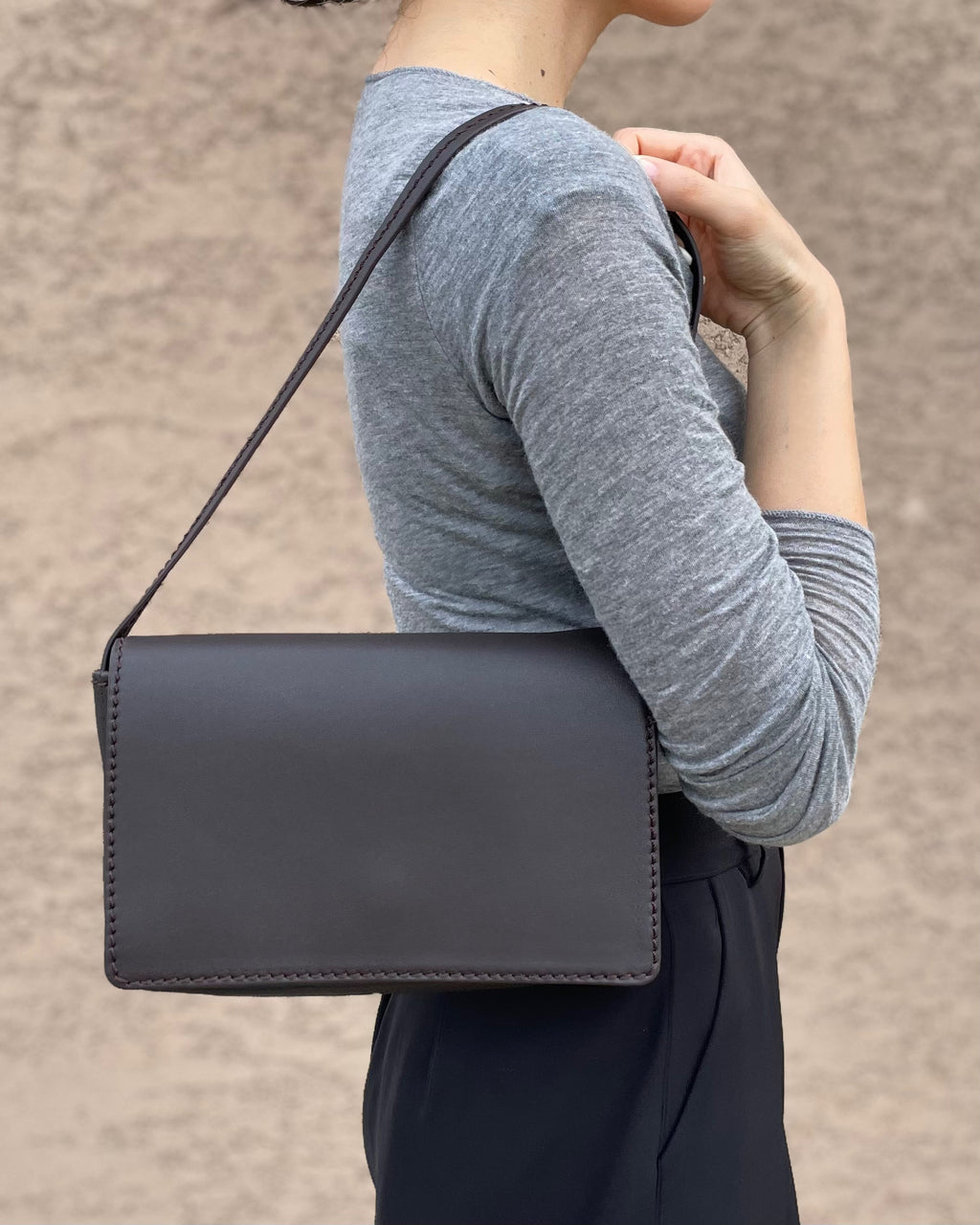 Stitch Line Leather Bag/ステッチライン レザー バック