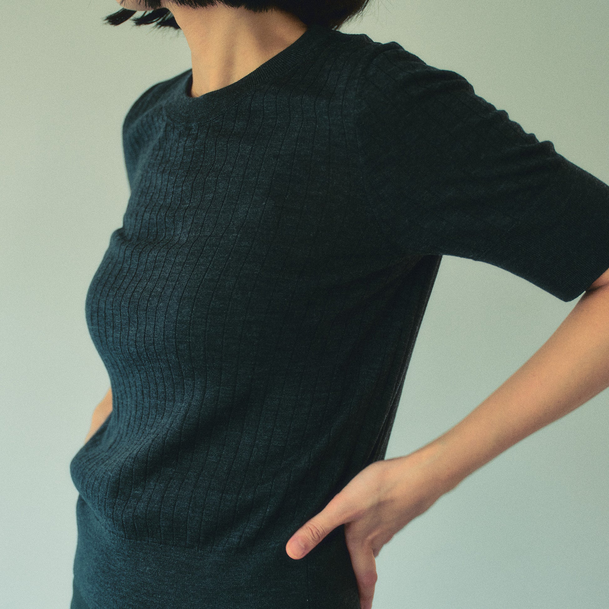 Wool Crew Neck Top/ウール クルーネック トップ