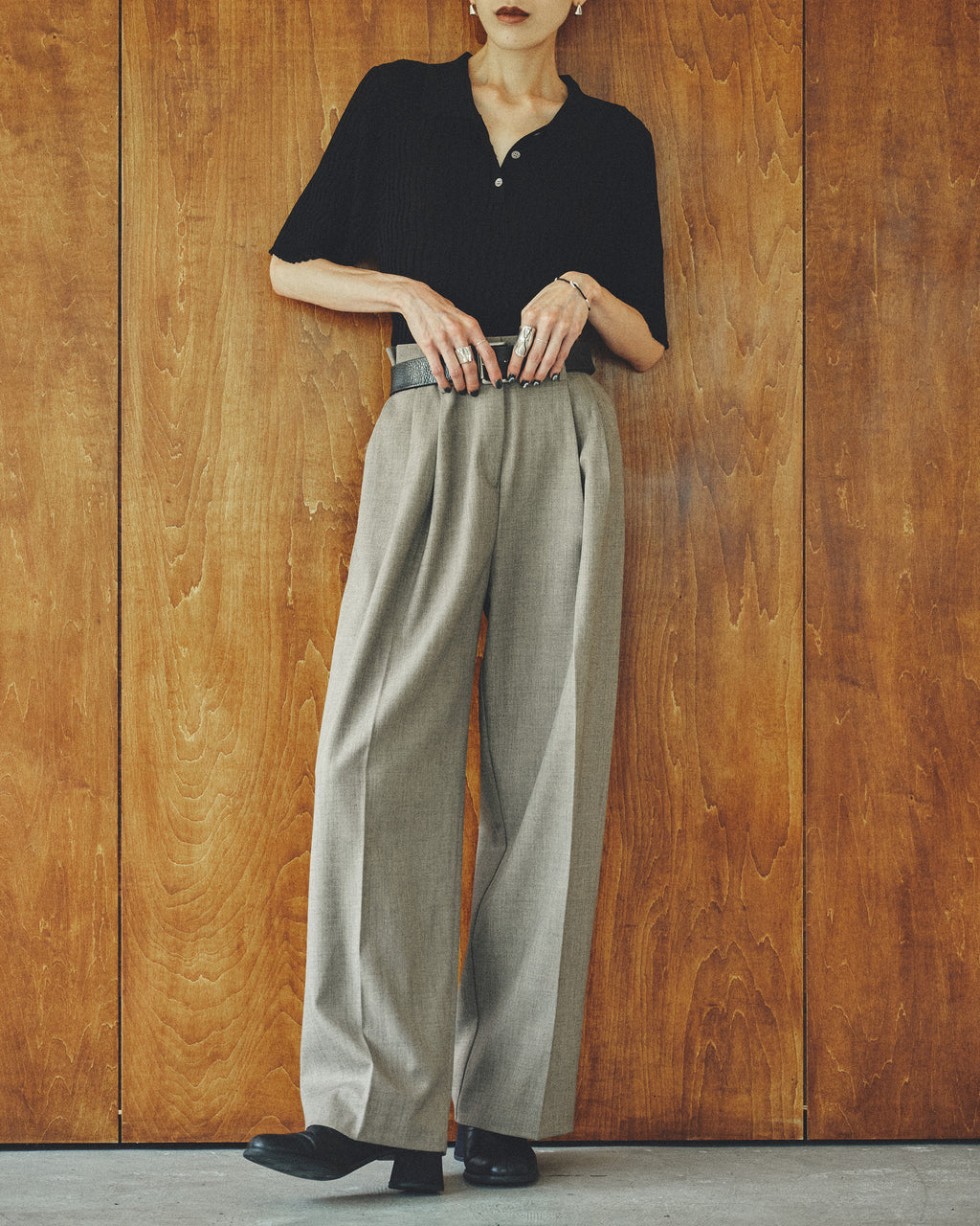 Double-Tuck Wool Trousers/タブルタック ウール トラウザー