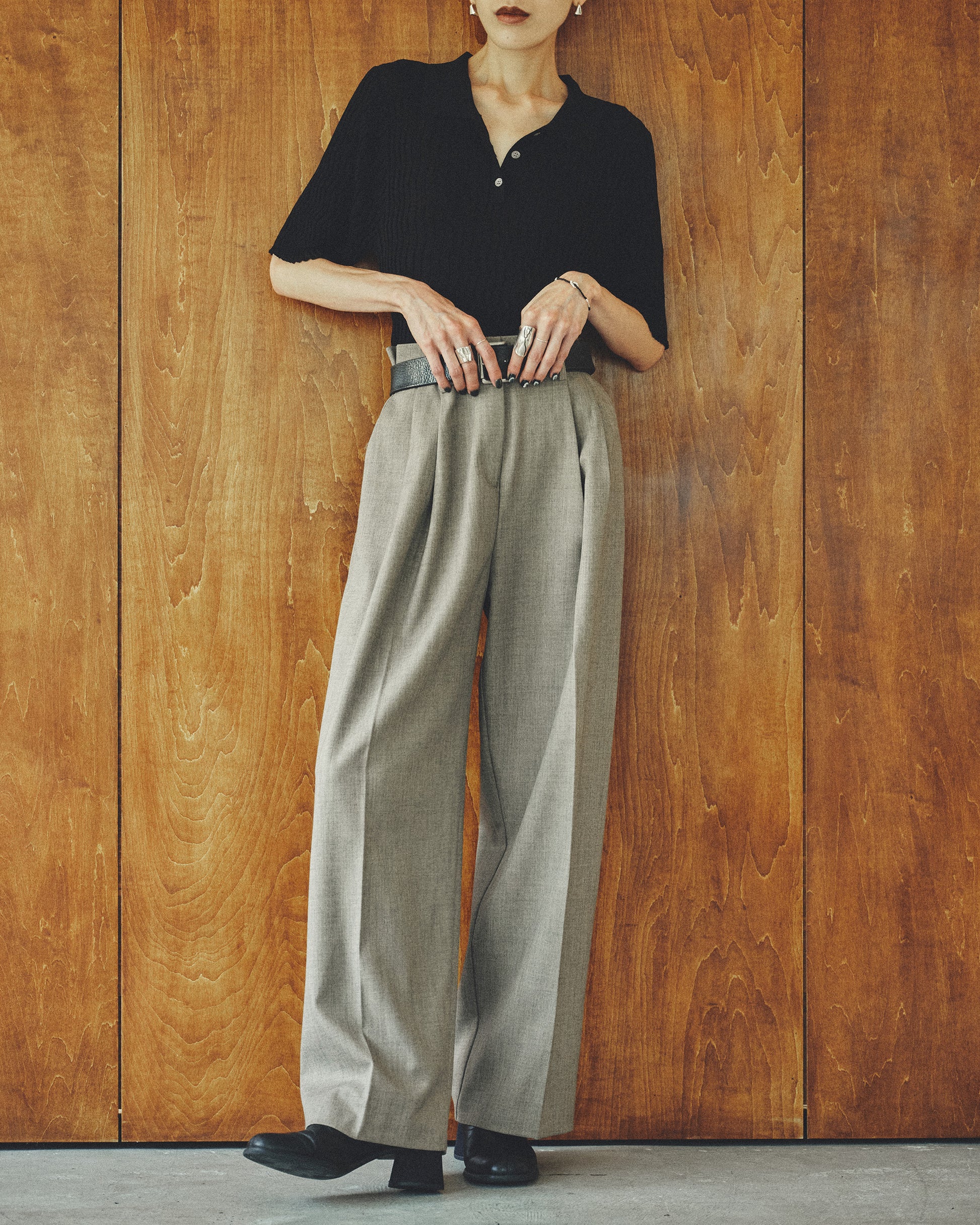 Double-Tuck Wool Trousers/タブルタック ウール トラウザー