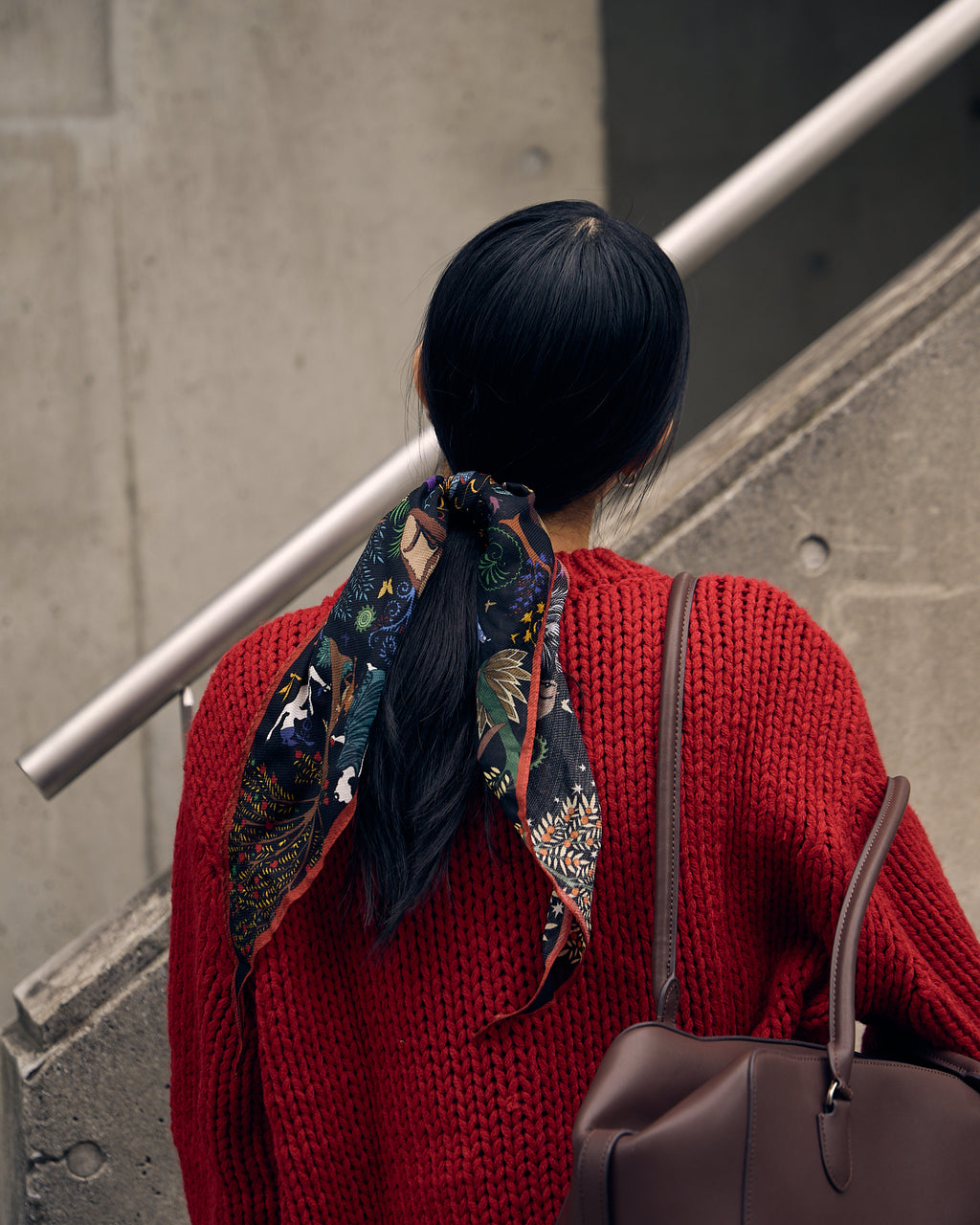 Silk Wool Slim Stole