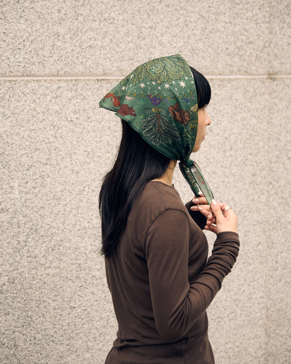 Silk Wool Slim Stole