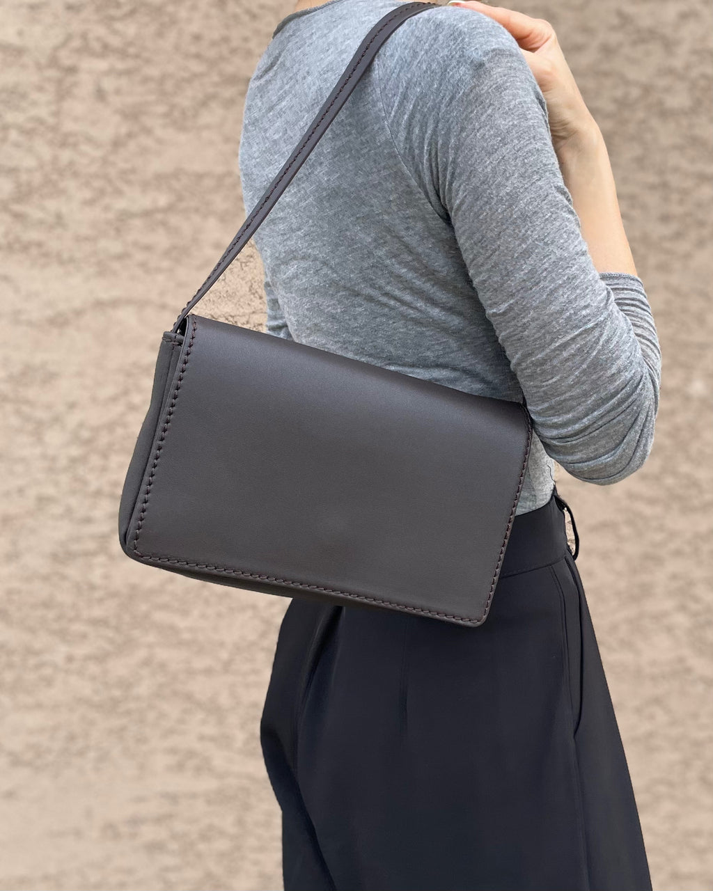 Stitch Line Leather Bag/ステッチライン レザー バック