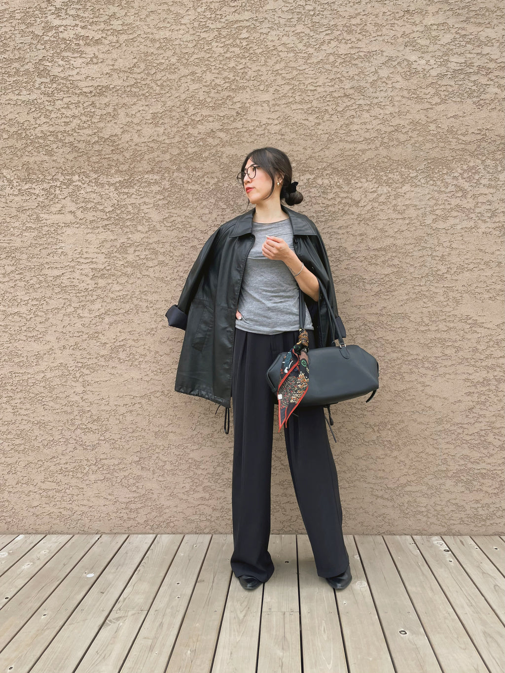 Eco Leather Half Coat Jacket/エコレザーハーフコートジャケット