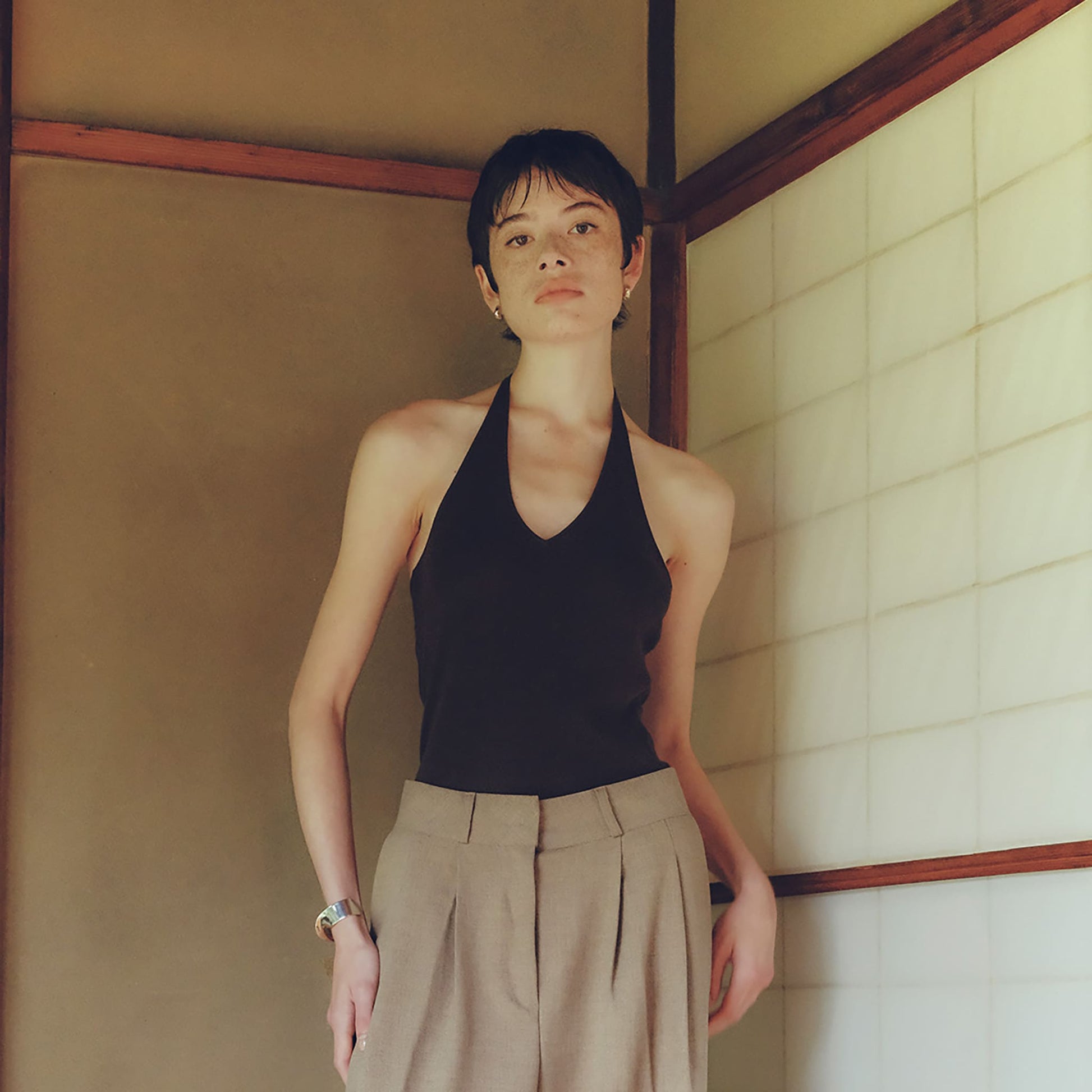 Estivo Wool Halter Top　エスティボウールホルタートップス