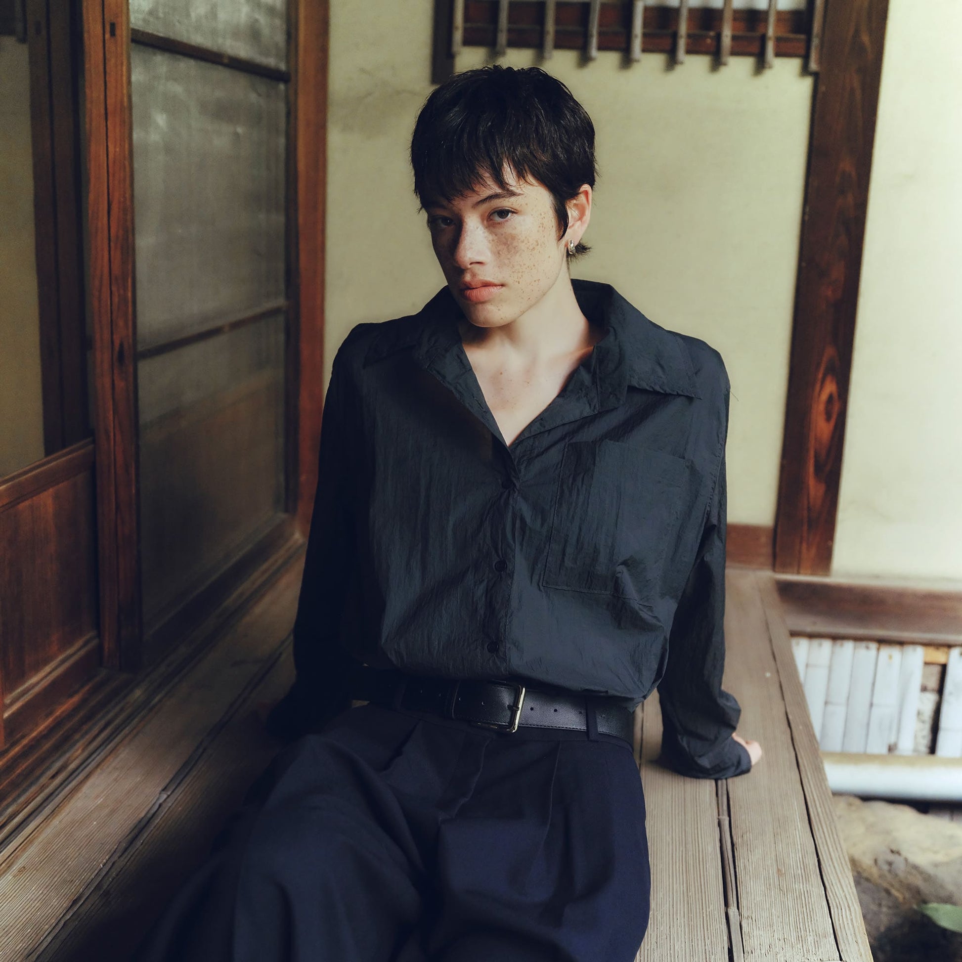 Washed Wrinkle Light Shirt　ウォッシュドリンクルライトシャツ