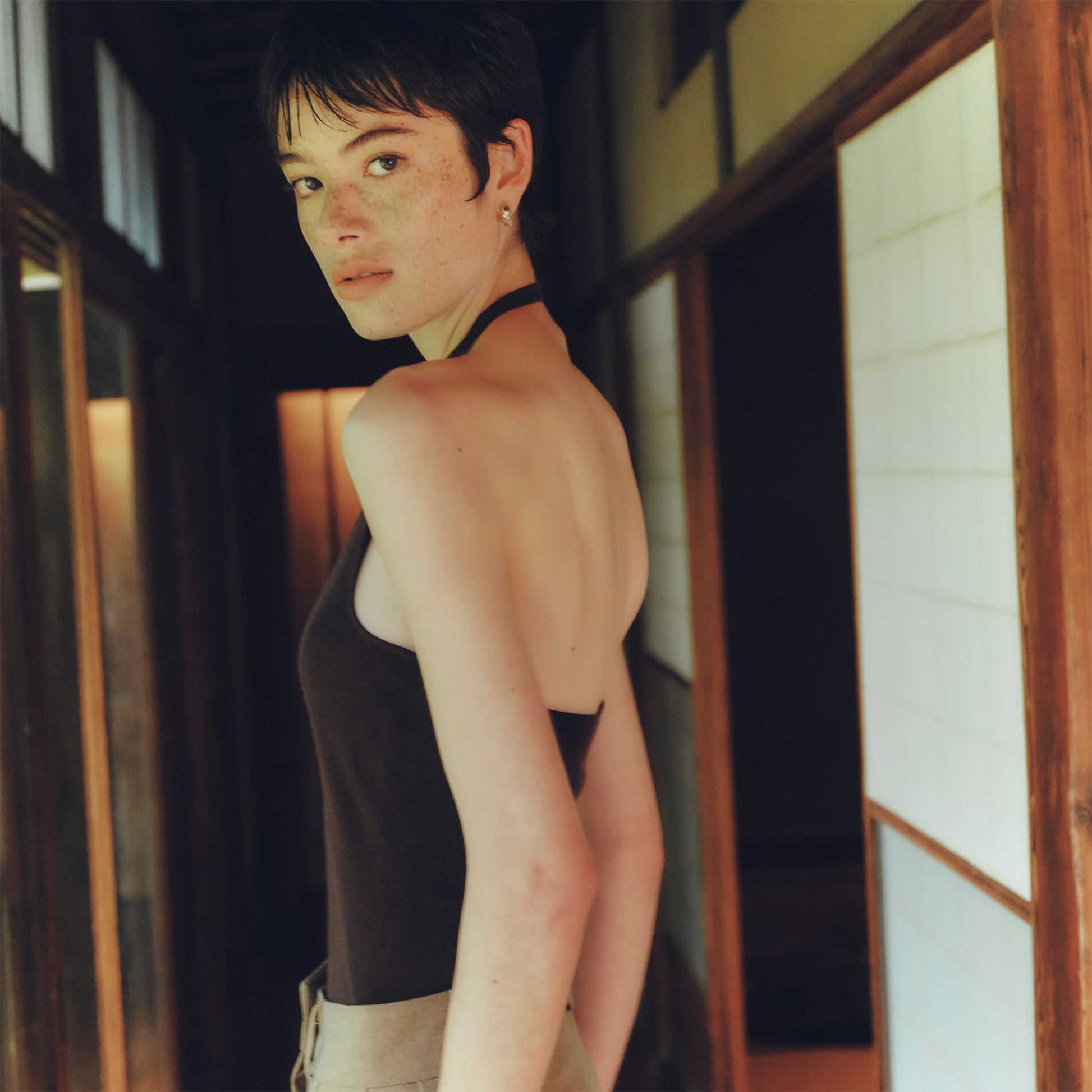 Estivo Wool Halter Top　エスティボウールホルタートップス
