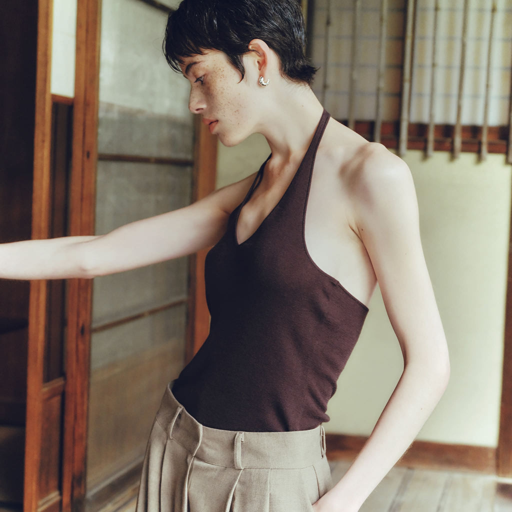 Estivo Wool Halter Top　エスティボウールホルタートップス
