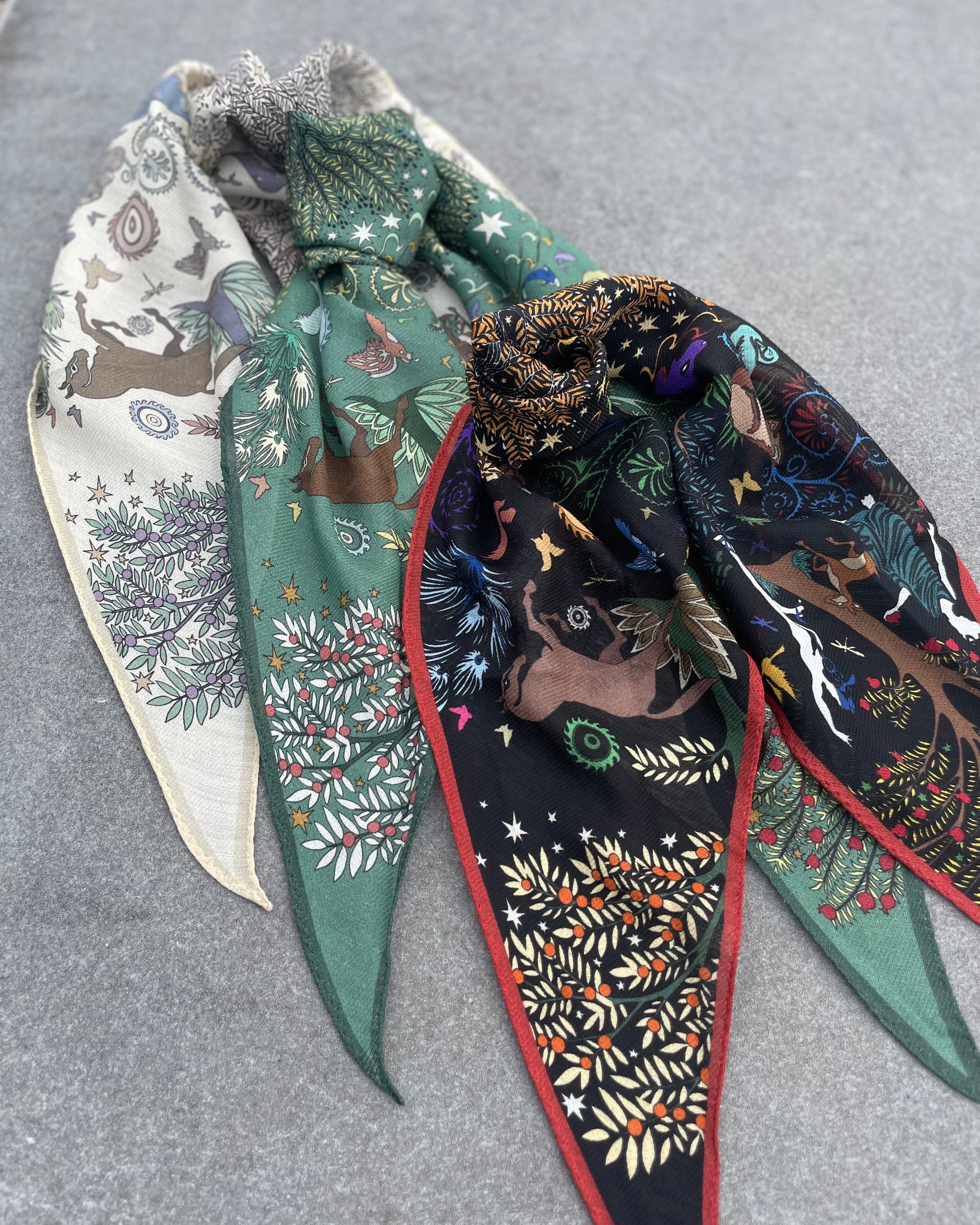 Silk Wool Slim Stole