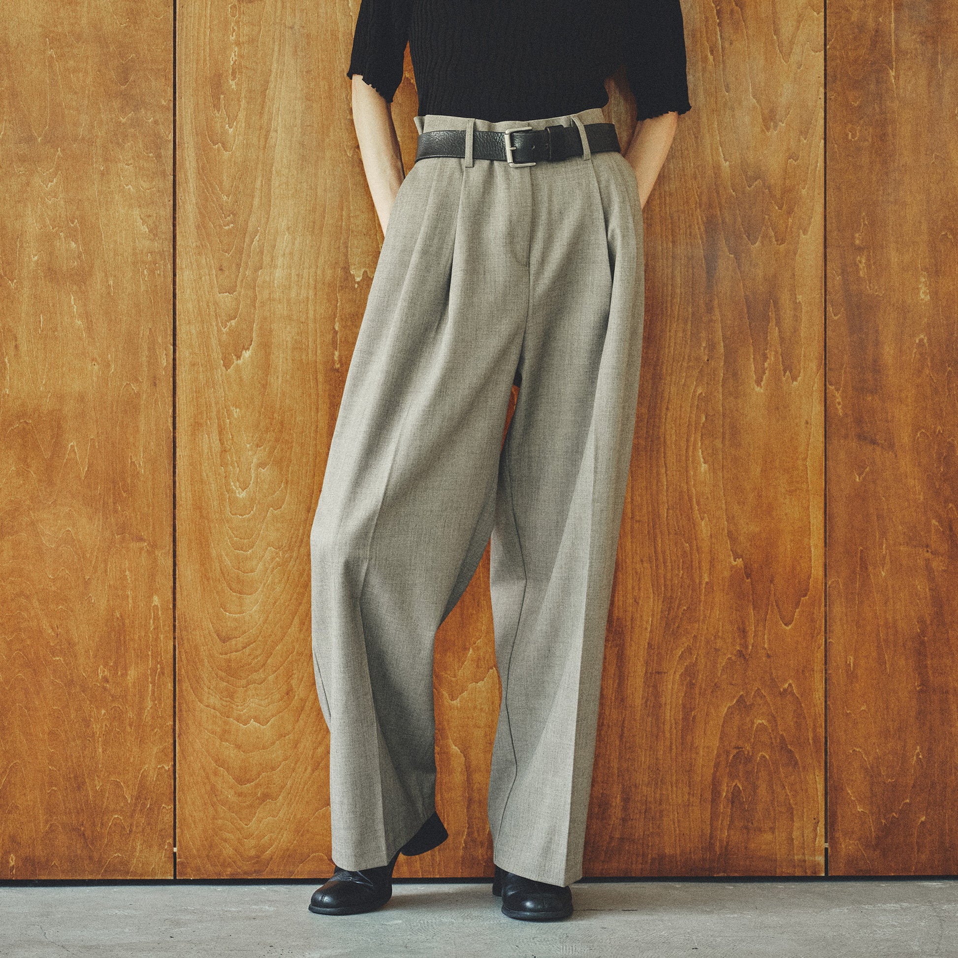 Double-Tuck Wool Trousers/タブルタック ウール トラウザー