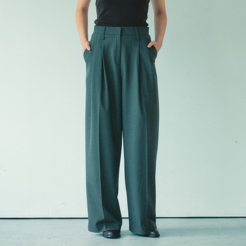 Double-Tuck Wool Trousers/タブルタック ウール トラウザー