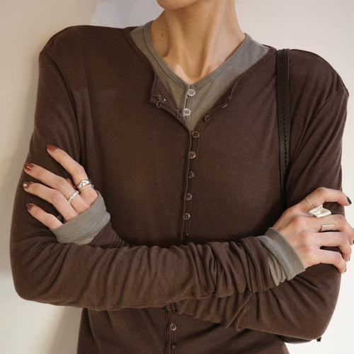 ＜40%オフ＞Linea Button Top/リネア ボタントップ