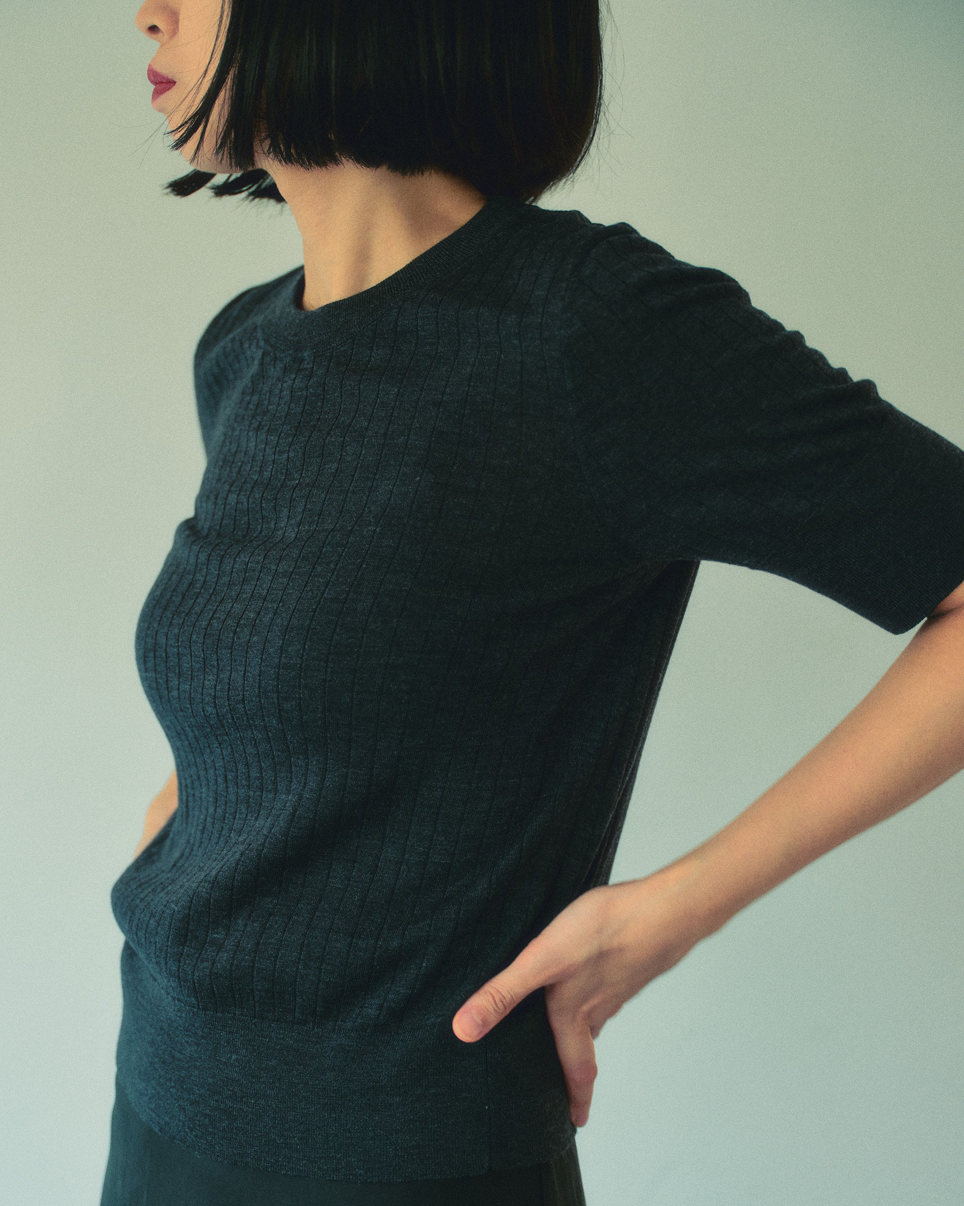 Wool Crew Neck Top/ウール クルーネック トップ