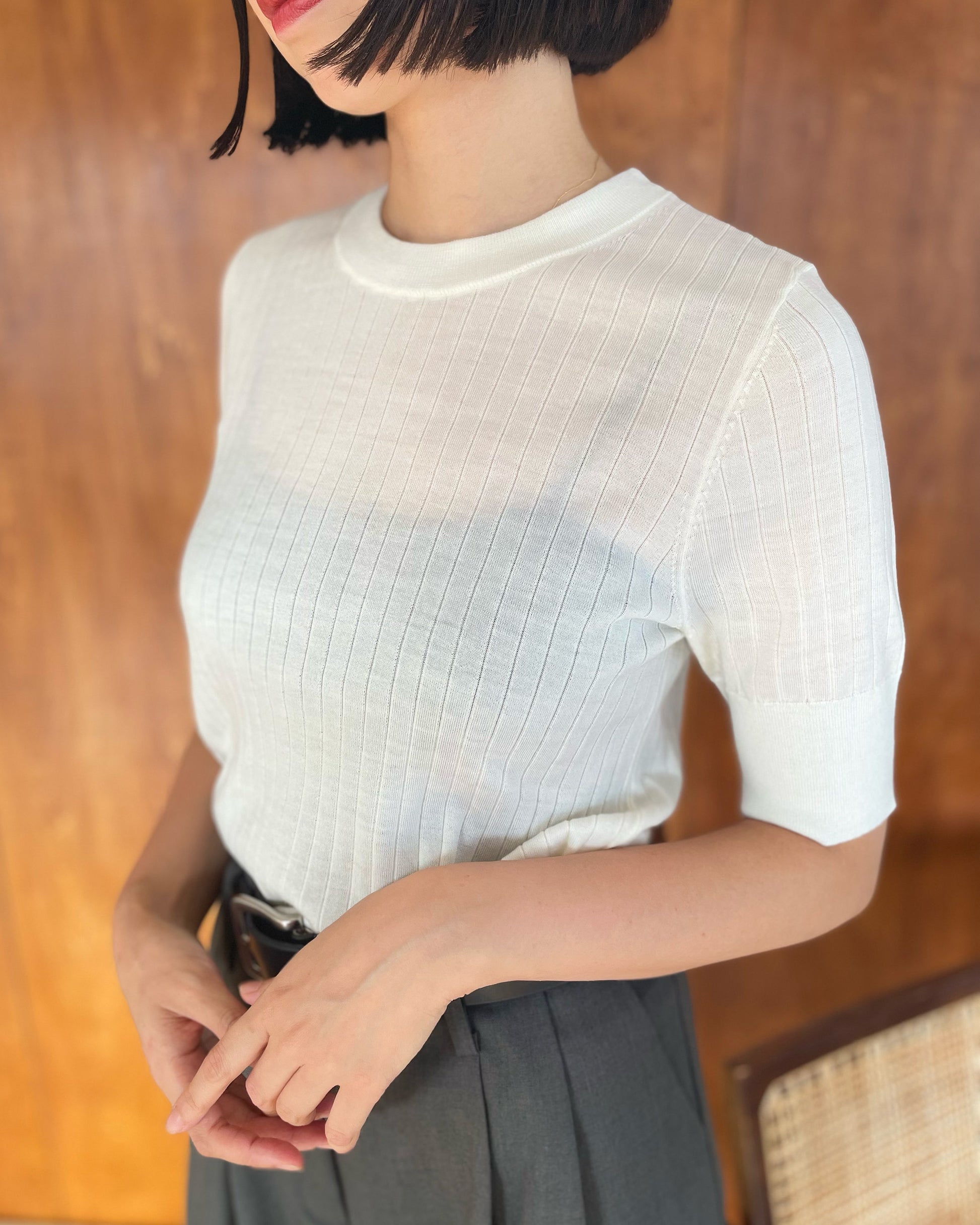 Wool Crew Neck Top/ウール クルーネック トップ